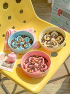 Ceramic Slow Feeder Pet Bowl with Elevated Stand