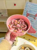 Ceramic Slow Feeder Pet Bowl with Elevated Stand