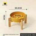Ceramic Slow Feeder Pet Bowl with Elevated Stand