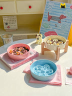 Ceramic Slow Feeder Pet Bowl with Elevated Stand